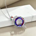 wholesale 925 Sterling Silver Rainbow Crystal Phoenix Pendant Necklace for Women-0-2