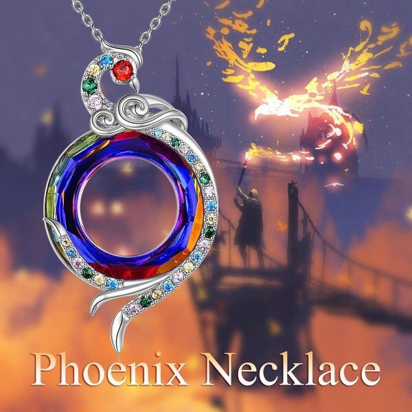 Sterling Silver Nirvana of Phoenix Pendant Necklace -4