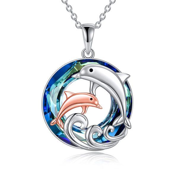 Sterling Silver Dolphin Necklace-0