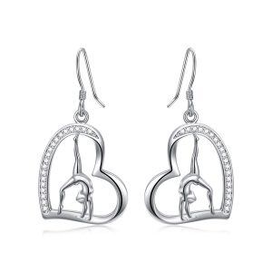 Sterling Silver Gymnastics Earrings-0