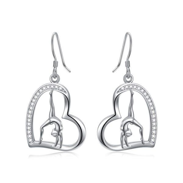 Sterling Silver Gymnastics Earrings-0