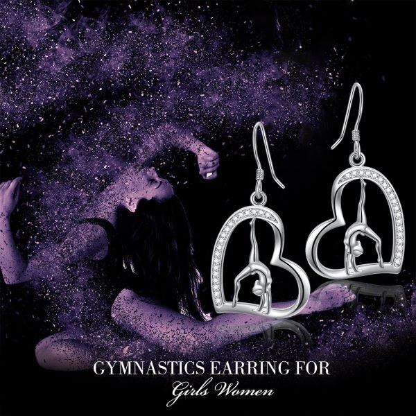 Sterling Silver Gymnastics Earrings-2