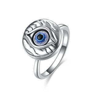 Sterling Silver Evil Eye Anxiety Rings -0