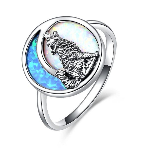 Sterling Silver Wolf Rings -0