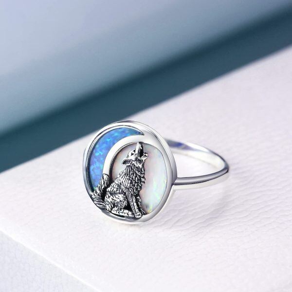 Sterling Silver Wolf Rings -3