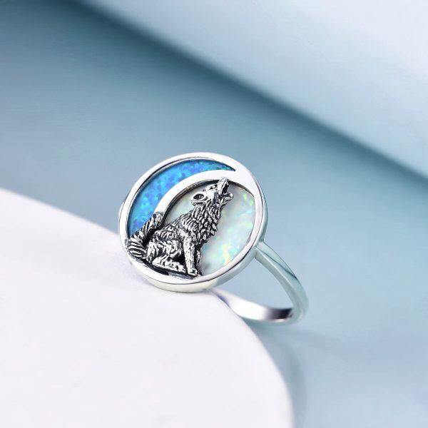 Sterling Silver Wolf Rings -4