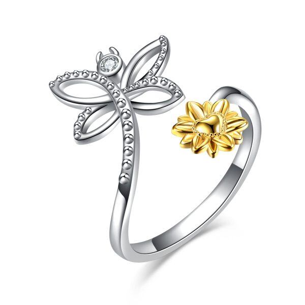 Sterling Silver Dragonfly Rings-0