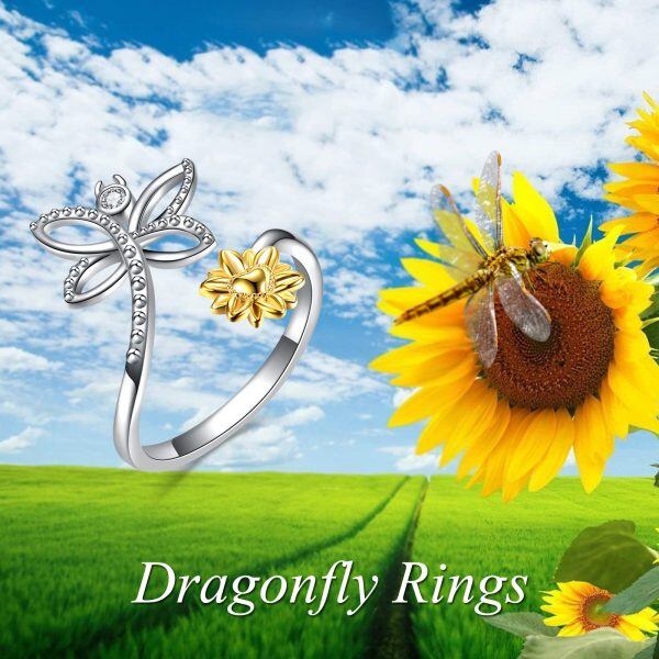 Sterling Silver Dragonfly Rings-1