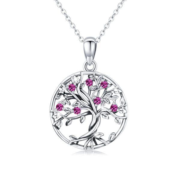 Sterling Silver Tree Of Life Necklace-0