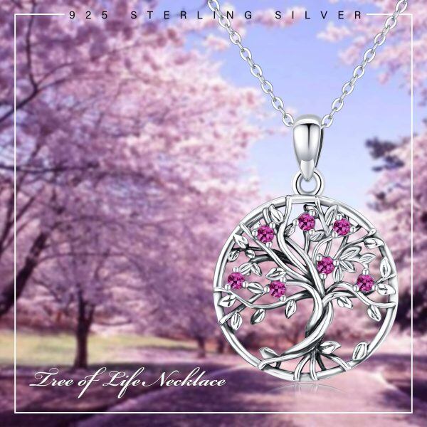 Sterling Silver Tree Of Life Necklace-5