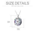 wholesale 925 Sterling Silver Koala Tree of Life Rainbow Crystal Pendant Necklace for Women-0-1