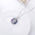 wholesale 925 Sterling Silver Koala Tree of Life Rainbow Crystal Pendant Necklace for Women-0-3