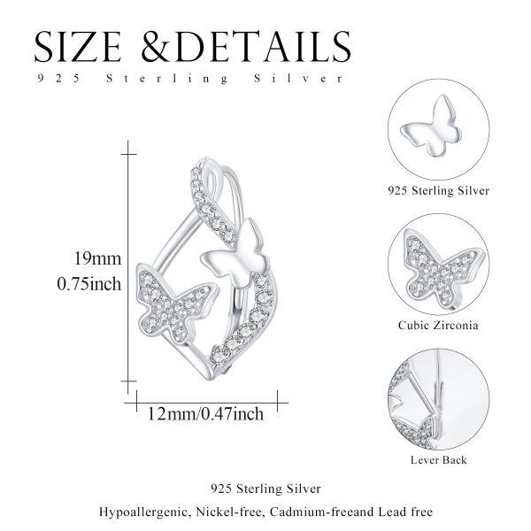 Sterling Silver Butterfly Earrings-1