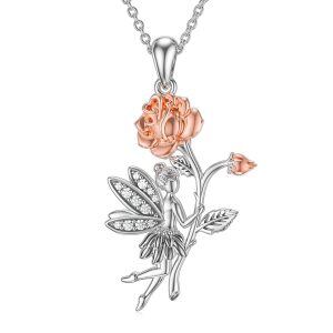 Sterling Silver Fairy Bohemia Pendant Necklace -0