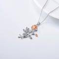 wholesale 925 Sterling Silver Rose Flower Fairy Charm Pendant Necklace for Women-0-4
