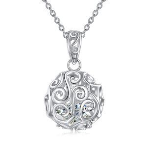 Sterling Silver Filigree Necklace-0