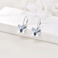 wholesale 925 Sterling Silver Butterfly Crystal Drop Earrings for Women - Wholesale-0-4