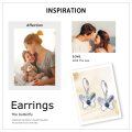 wholesale 925 Sterling Silver Butterfly Crystal Drop Earrings for Women - Wholesale-0-5