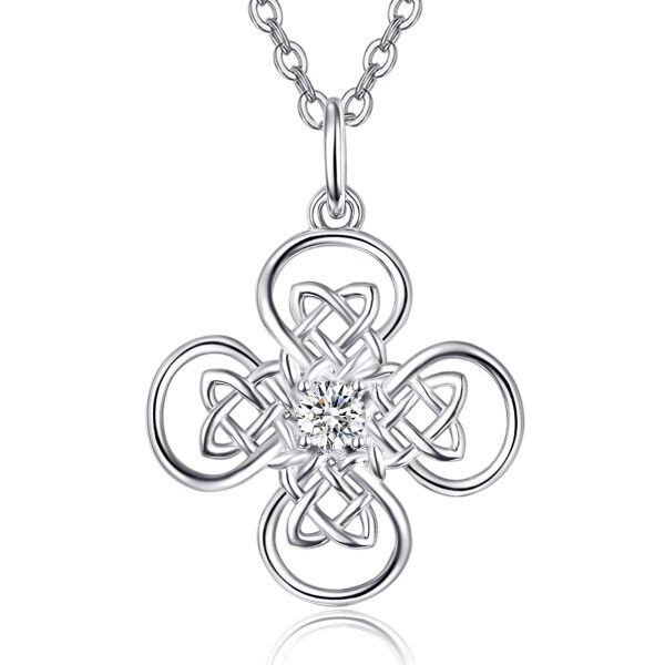 Sterling Silver Celtic Knot Necklace -0