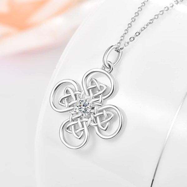 Sterling Silver Celtic Knot Necklace -3