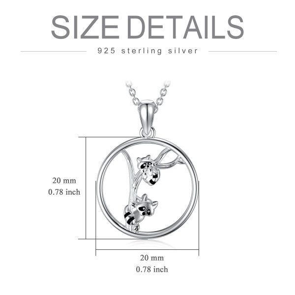 Sterling Silver Raccoon Necklace-5