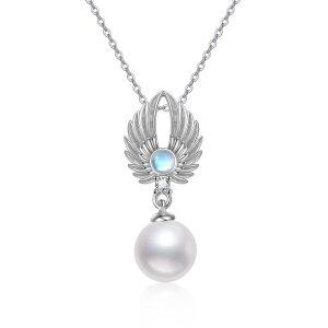 Sterling Silver Angel Wings Necklace-0