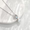 wholesale 925 Sterling Silver Angel Wing Moonstone & Pearl Pendant Necklace for Women-0-3