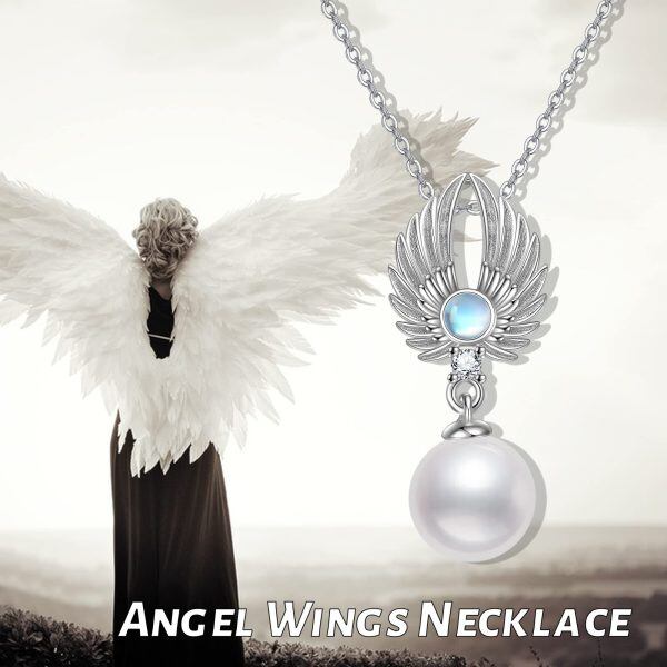 Sterling Silver Angel Wings Necklace-5