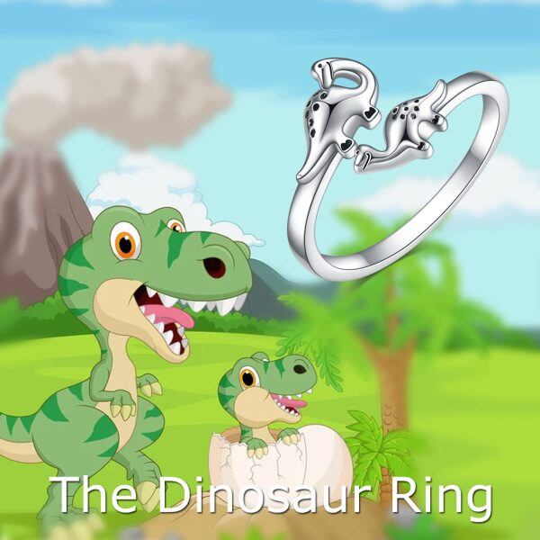 Sterling Silver Dinosaur Ring -5