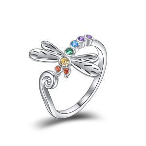 Sterling Silver Dragonfly Ring -0