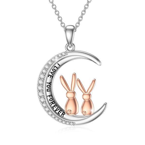 Sterling Silver Bunny Necklace -0