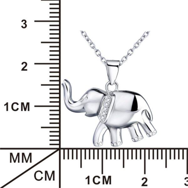 Sterling Silver Elephant Necklace-1