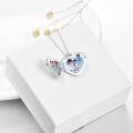 wholesale 925 Sterling Silver Heart-Shaped Stethoscope Photo Locket Pendant Necklace for Women-0-2