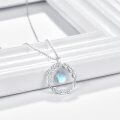 wholesale 925 Sterling Silver Moonstone Leaf Design Pendant Necklace for Women-0-2