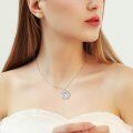 wholesale 925 Sterling Silver Moonstone Leaf Design Pendant Necklace for Women-0-3