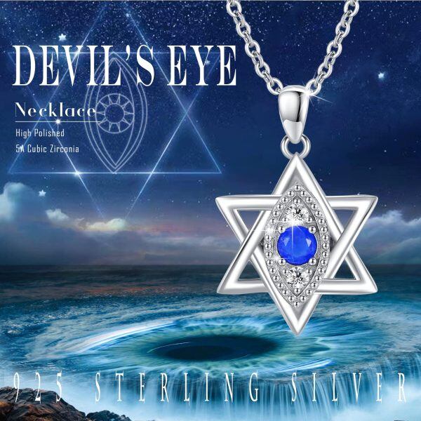 Sterling Silver Evil Eye Necklace -4