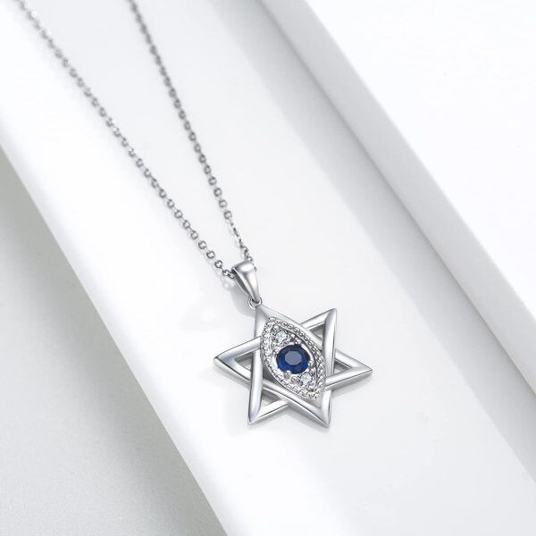 Sterling Silver Evil Eye Necklace -5