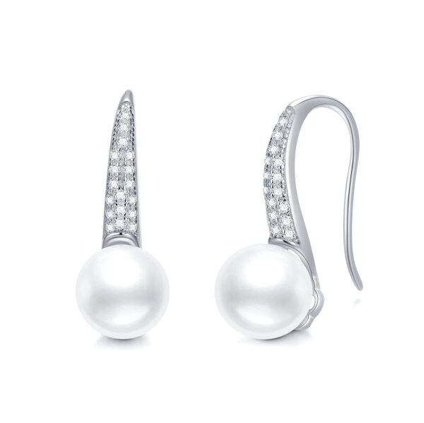 Sterling Silver Freshwater Pearl Earrings-0