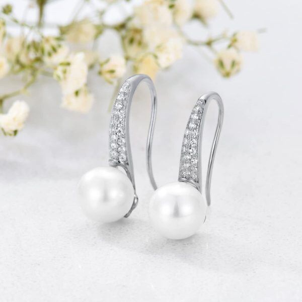 Sterling Silver Freshwater Pearl Earrings-1