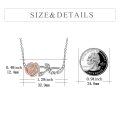 wholesale 925 Sterling Silver Rose Flower Love Infinity Pendant Necklace for Women Birthdays Gifts-0-5