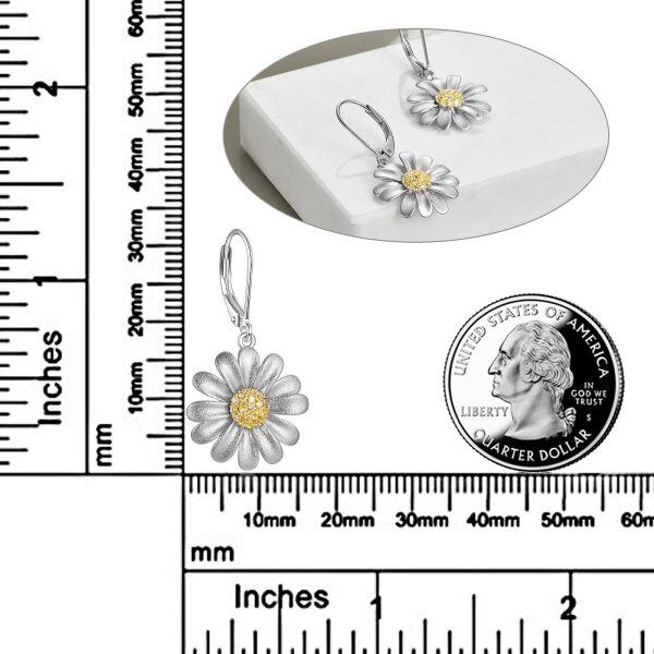 Sterling Silver Flower Earrings -2