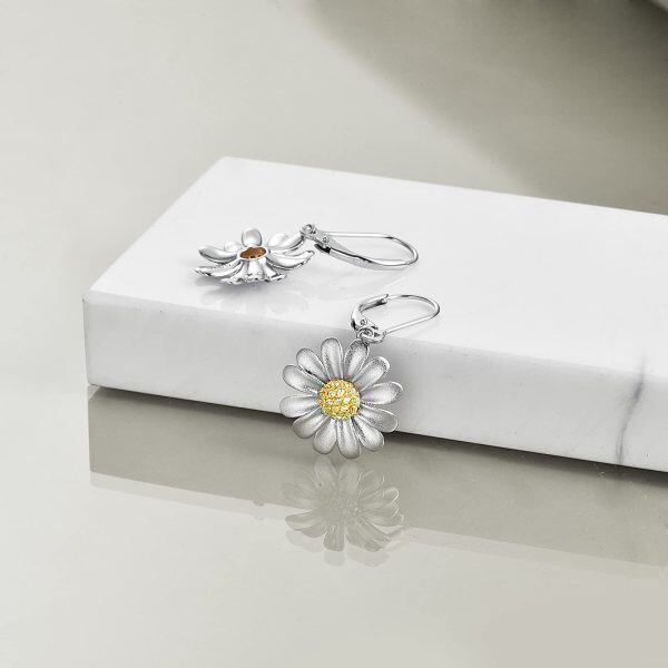 Sterling Silver Flower Earrings -3