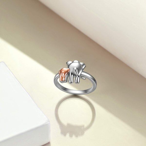 Sterling Silver Elephant Rings-4