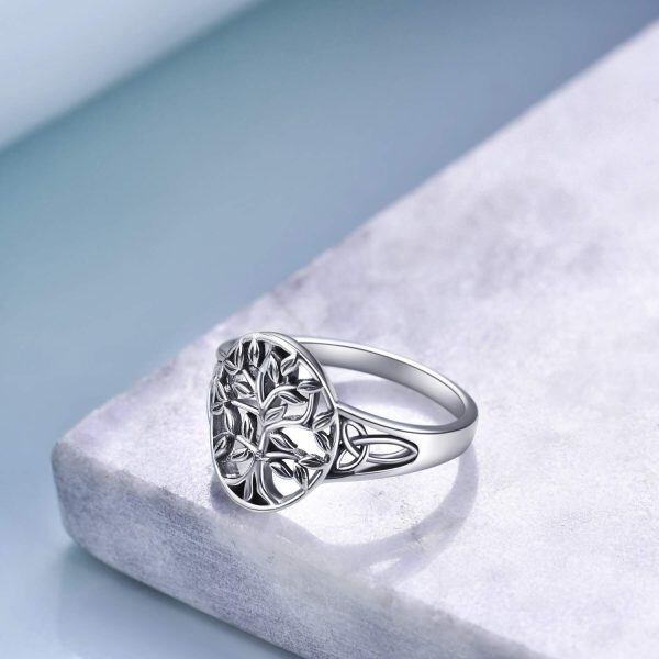 Sterling Silver Tree of Life Rings -4