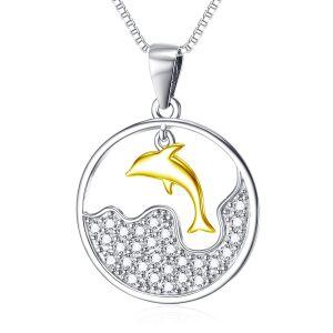 Sterling Silver Dolphin Necklace-0