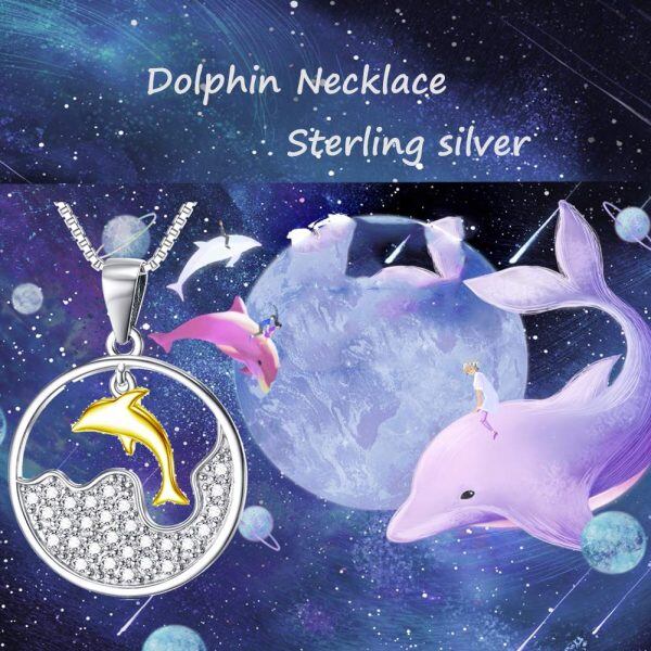 Sterling Silver Dolphin Necklace-1