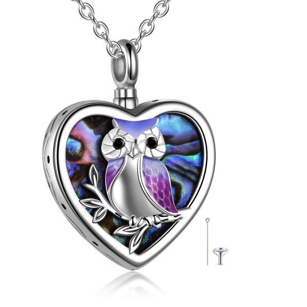 Sterling Silver Owl Necklace-0