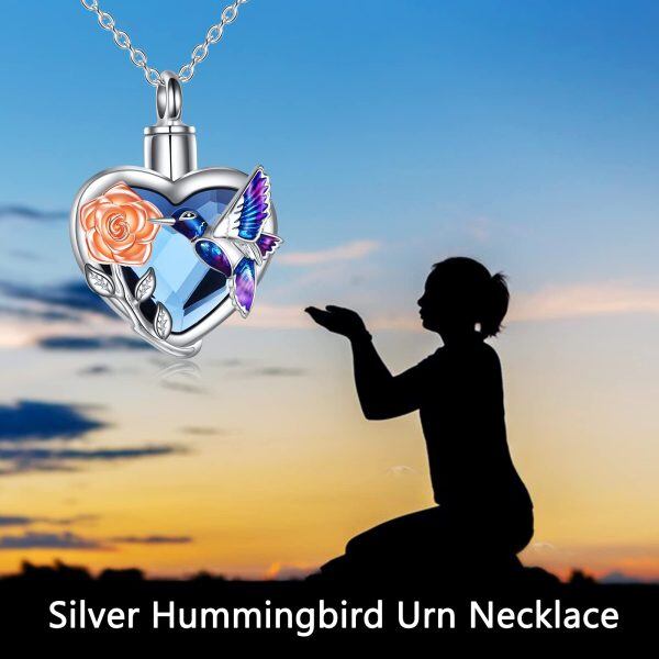 Sterling Silver Hummingbird Necklace-4