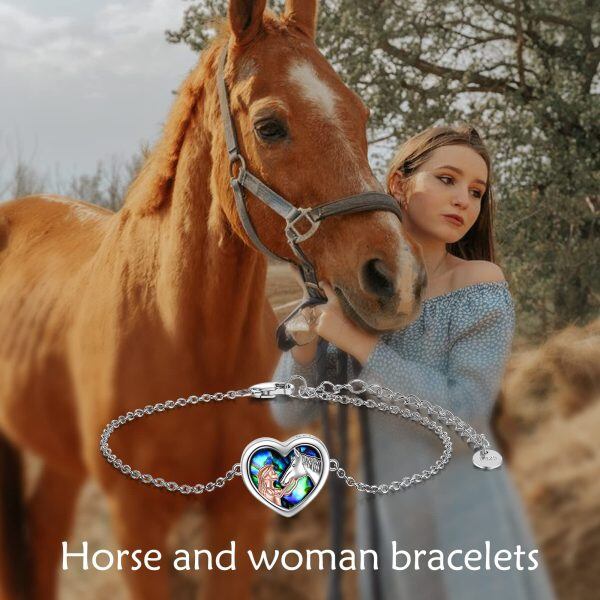 Sterling Silver Horse Bracelets-4