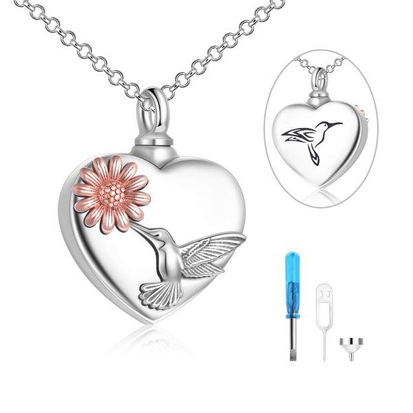 Sterling Silver Hummingbird Necklace-1